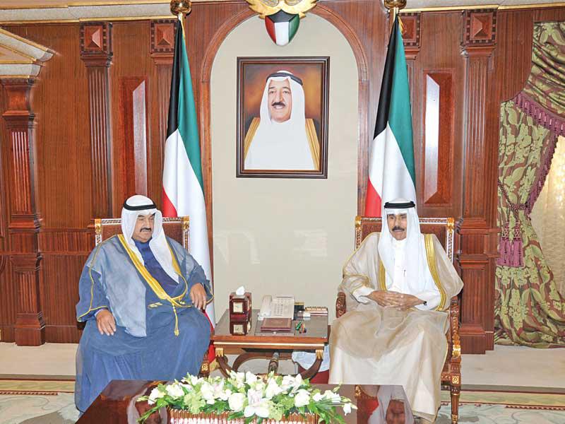 ولي العهد مستقبلاً ناصر المحمد أمس