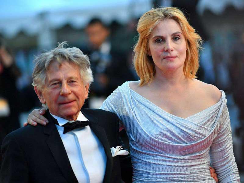 رومان بولانسكي مع زوجته 