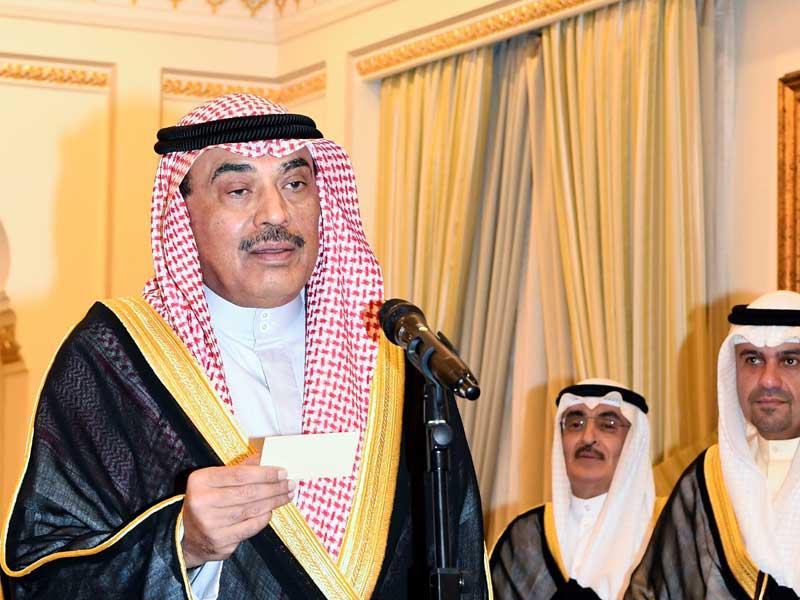 سمو الشيخ صباح خالد الحمد الصباح رئيس مجلس الوزراء خلال أداء اليمين الدستورية