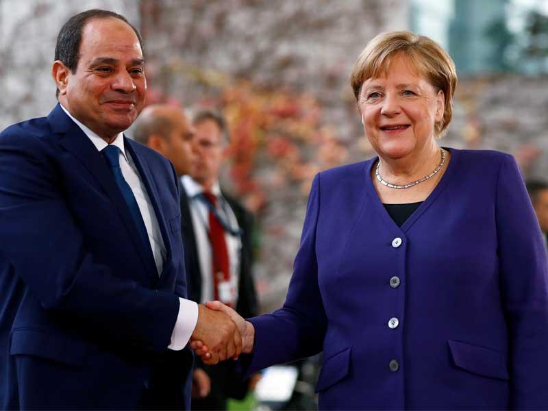 المستشارة الألمانية أنجيلا ميركل تلتقي بالرئيس المصري عبد الفتاح السيسي
