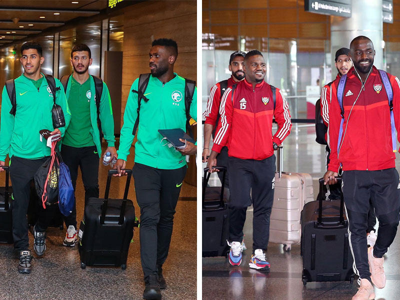 المنتخبان الإماراتي والسعودي يصلان إلى الدوحة أمس