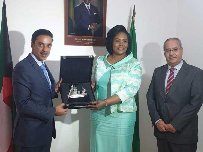 السفير المشعان مع نائبة وزير الخارجية الغابونية