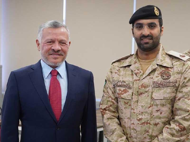 العاهل الاردني مستقبلا الحويلة 