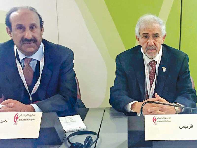  الساير والتويجري اثناء الاجتماع التنسيقي