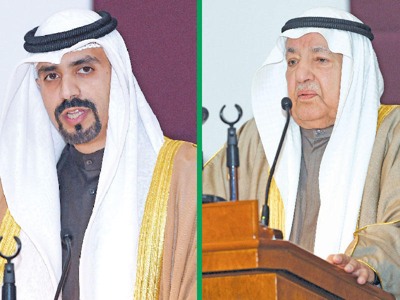 علي الغانم رئيس غرفة تجارة وصناعة الكويت -  مشعل الجابر المدير العام لهيئة تشجيع الاستثمار المباشر 