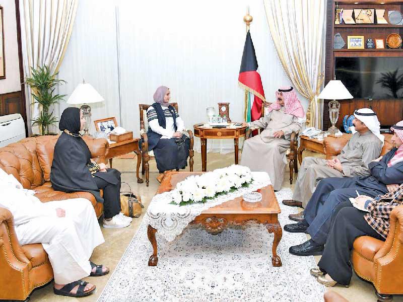 الجارالله مستقبلاً الشهاب ووفد «المواصلات»