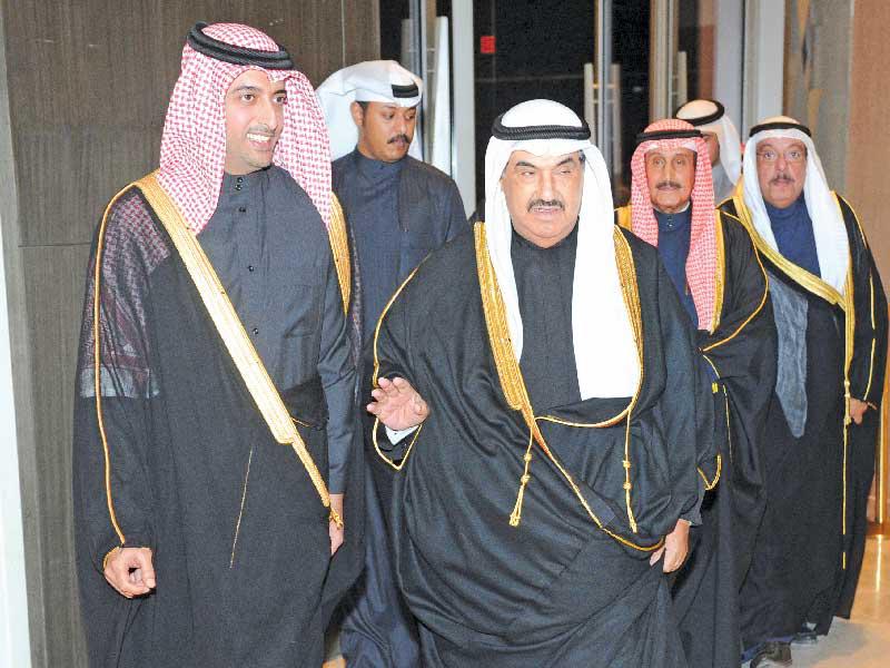 ناصر المحمد والسفير القطري خلال المناسبة