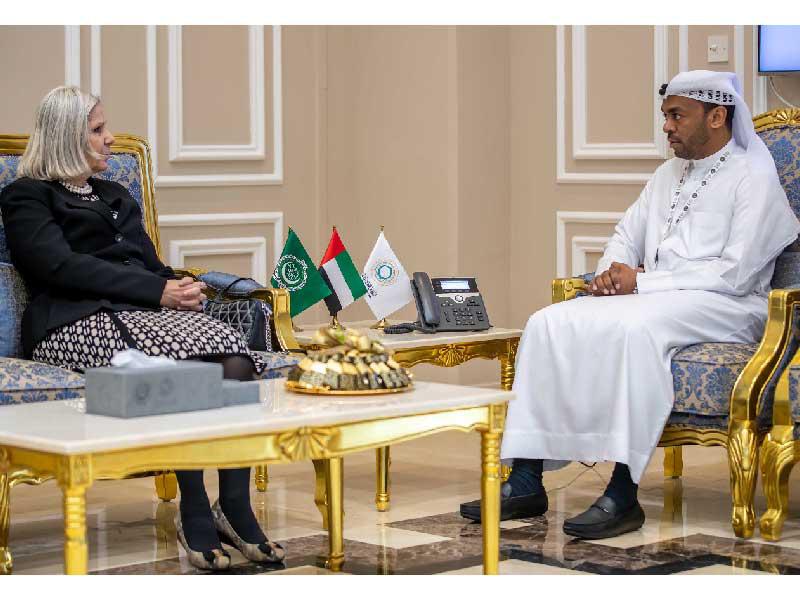 الأمين العام للبرلمان العربي أيمن الباروت مستقبلاً أبوغزالة