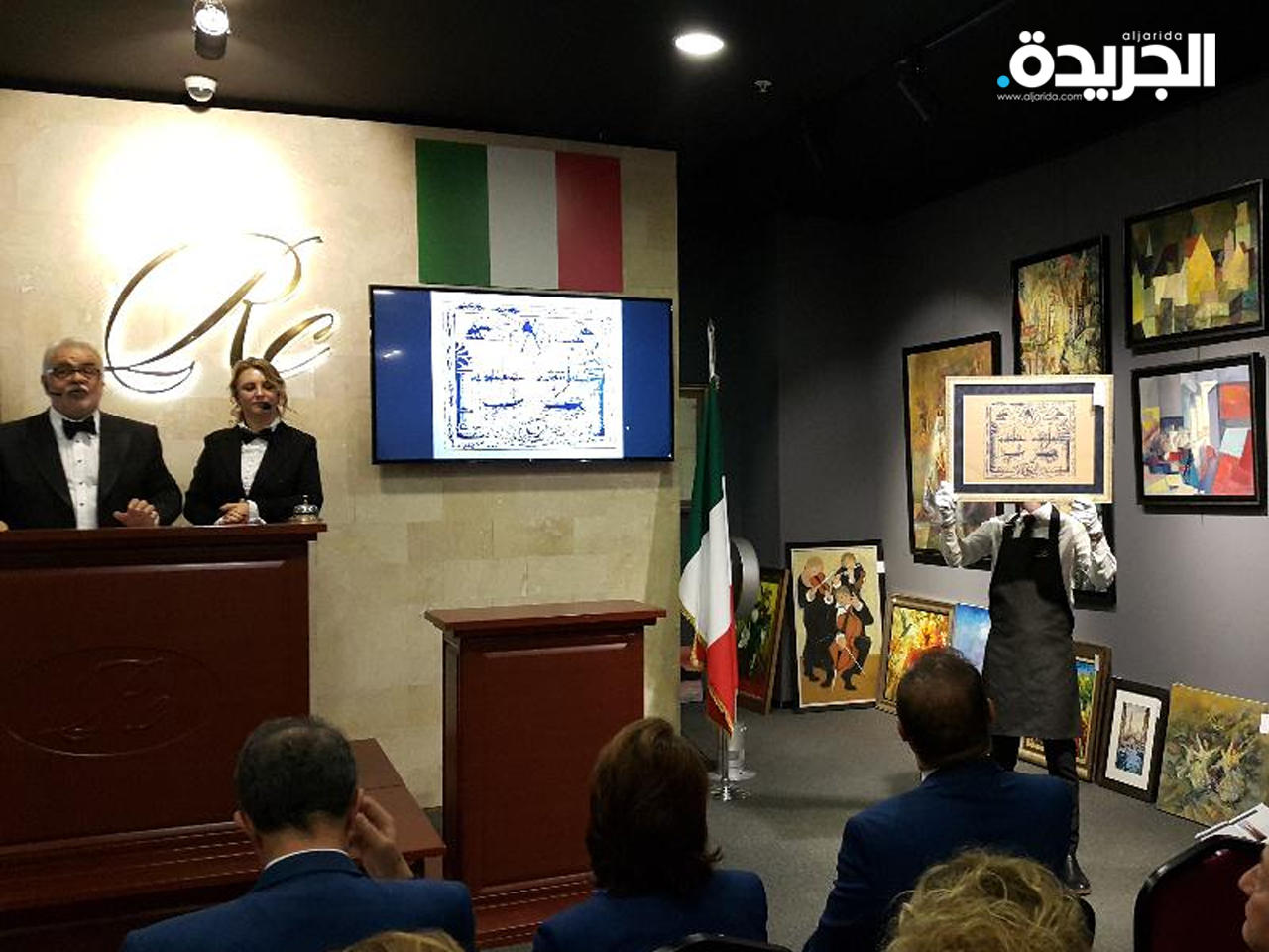 عرض لوحة الفنان الكويتي أحمد مقيم 