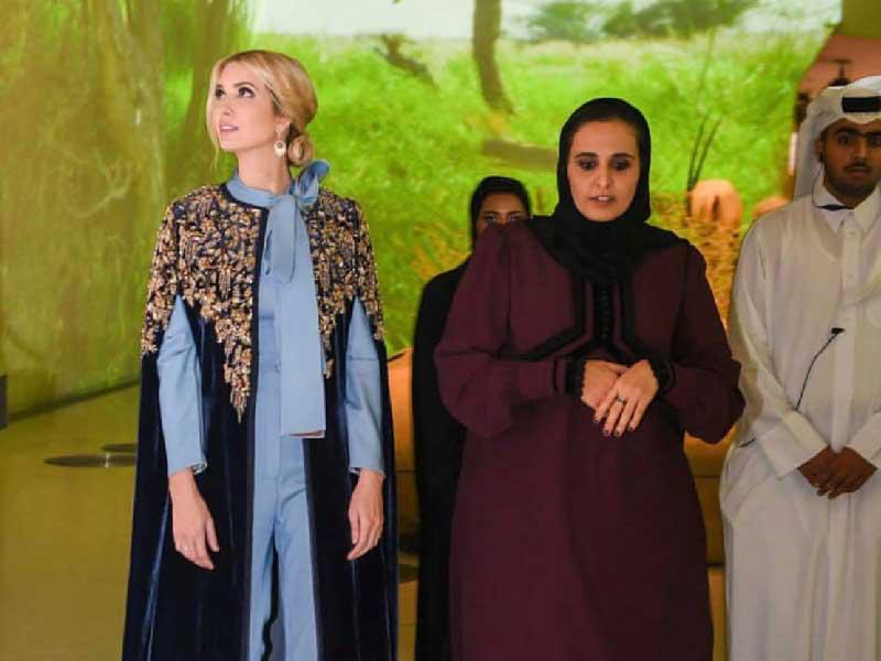 مستشارة الرئيس الأميركي إيفانكا ترامب تشارك أمس في منتدى الدوحة بالعاصمة القطرية