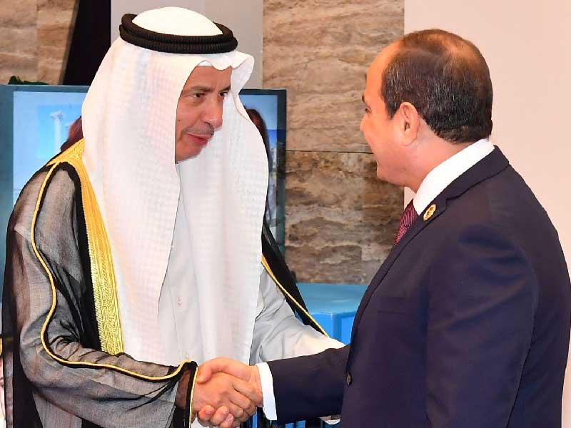 ممثل الكويت يوسف الإبراهيم مع الرئيس المصري