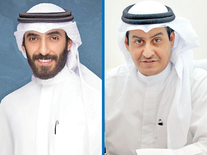 عميد شؤون الطلبة في جامعة الكويت د. علي النامي و رئيس اتحاد الطلبة عبدالرحمن المطيري