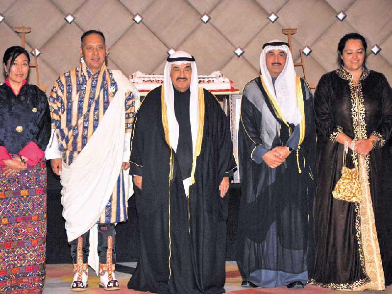 المحمد خلال مشاركته في احتفال السفارة أمس الأول