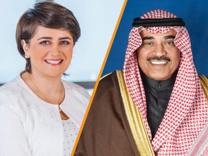 رئيس مجلس الوزراء سمو الشيخ صباح الخالد - وزيرة الشؤون الاجتماعية د. غدير أسيري