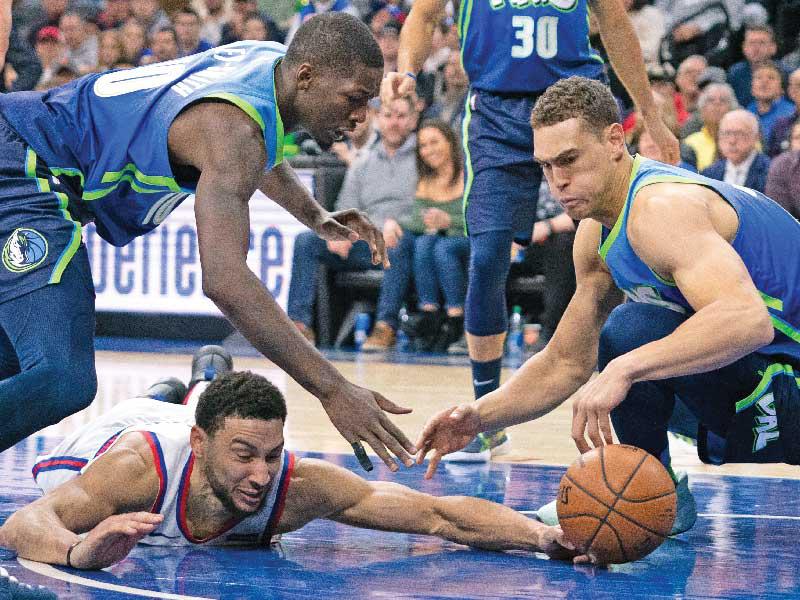 جانب من مباراة دالاس وفيلادلفيا