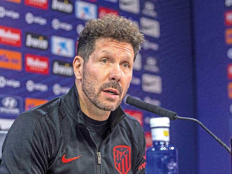 المدير الفني لأتلتيكو مدريد دييغو سيميوني 