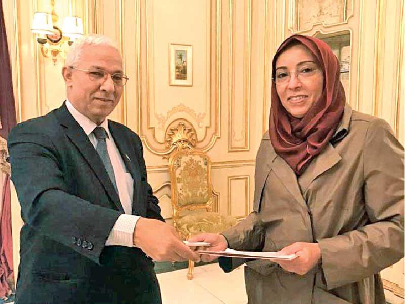 فادية السعد وزهران خلال توقيع الاتفاقية