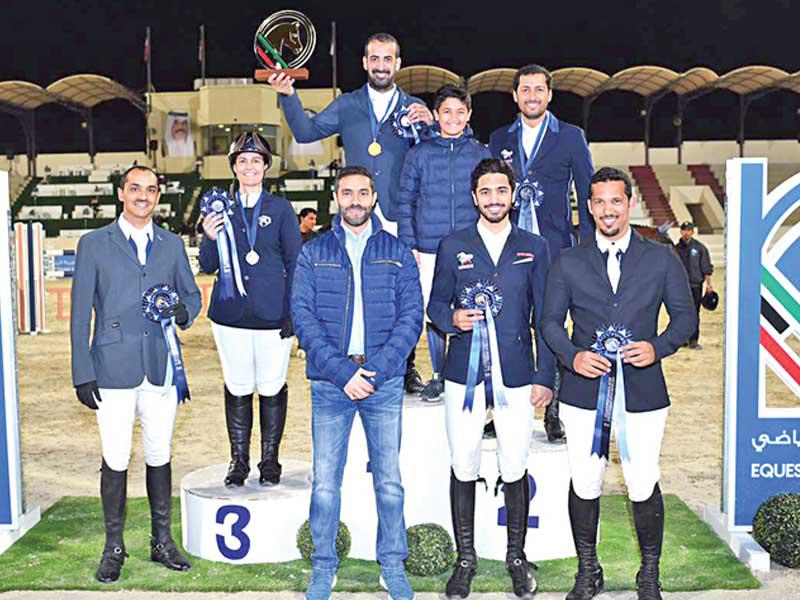 تتويج الفارس غازي الجريوي بالمركز الاول والفارس علي الخرافي بالمركز الثاني  والفارسة جميلة المطوع بالمركز الثالث
