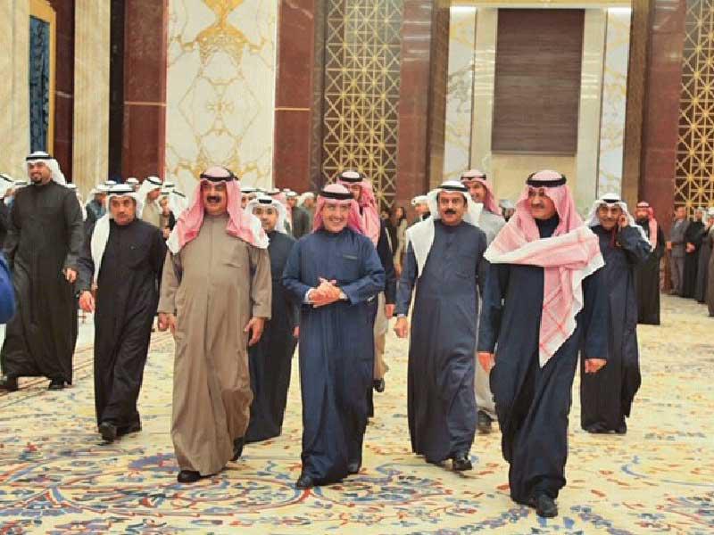 جانب من حفل استقبال وزير الخارجية  أمس