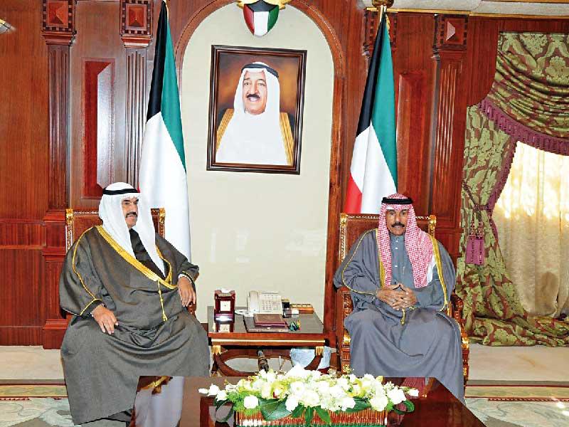  ولي العهد مستقبلاً ناصر المحمد أمس