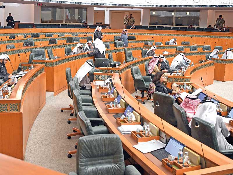 جلسة مناقشة الخطاب الأميري كما بدت أمس (تصوير: عبدالله الخلف)