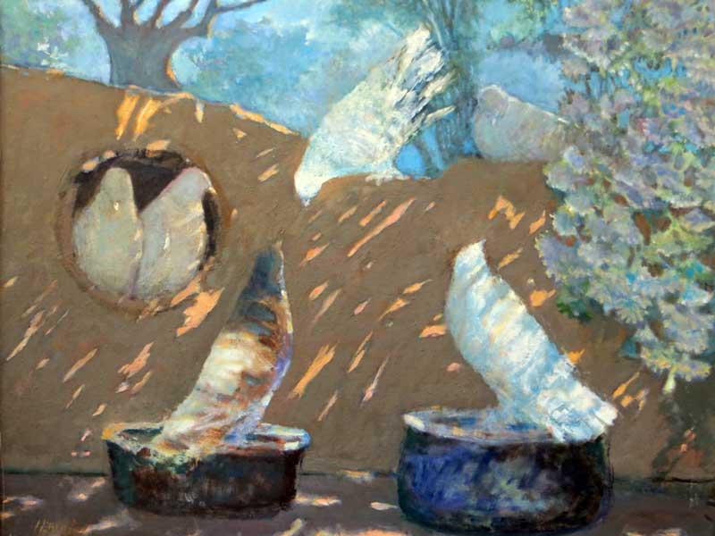 من معرض «هديل الحمام»