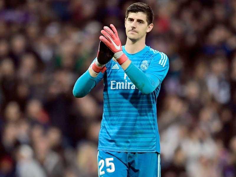 حارس نادي ريال مدريد الاسباني البلجيكي تيبو كورتوا