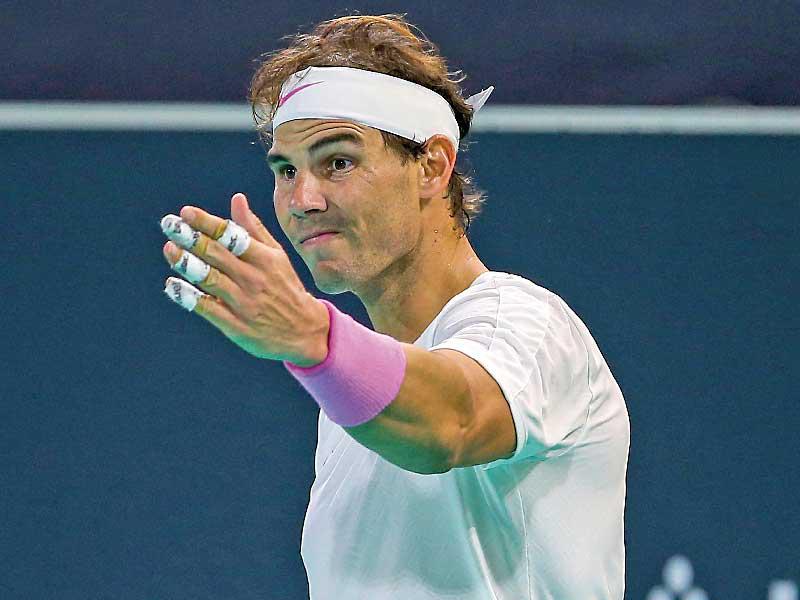 لاعب كرة المضرب الإسباني رافائيل نادال