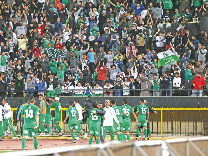 جانب من مباراة العربي وبرقان