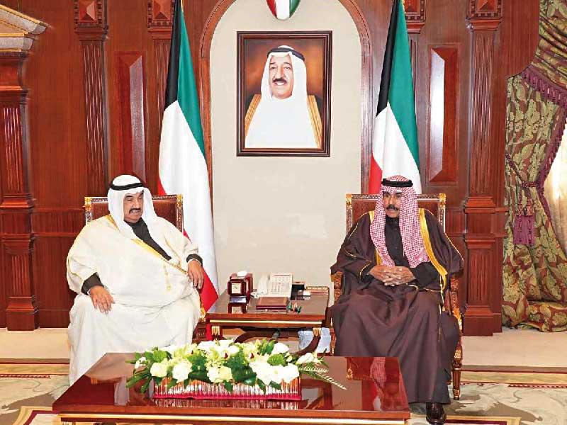 ولي العهد مستقبلاً ناصر المحمد أمس