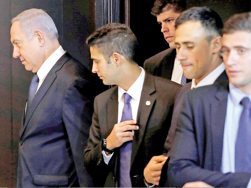  نتنياهو في القدس أمس الأول t(أ ف ب) 