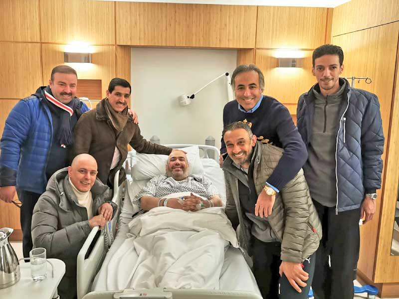 الحساوي وخليل في زيارة رئيس القسم الرياضي الزميل عبدالكريم الشماليn