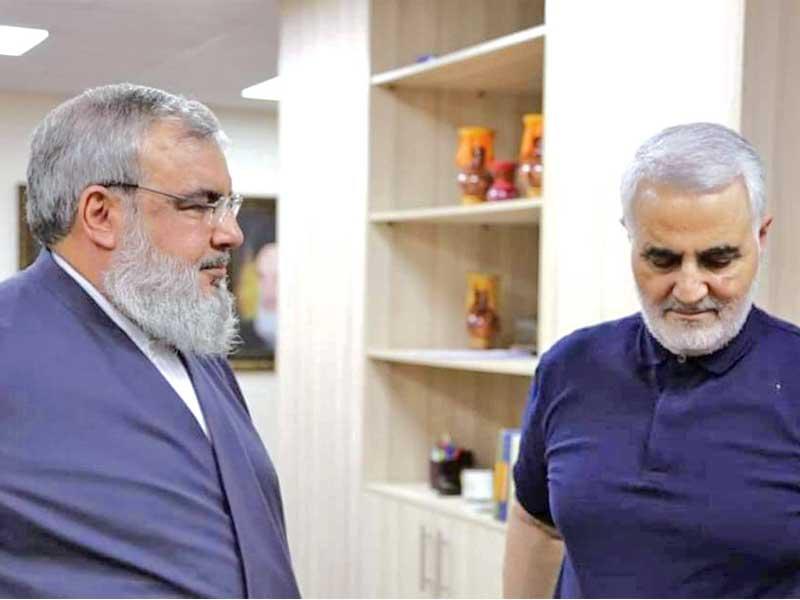 صورة تظهر نصرالله وسليماني خلال لقاء في بيروت عشية اغتيال الأخير في بغداد  