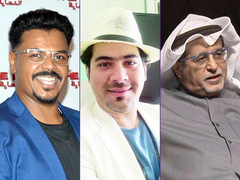 الكاتب والمخرج المسرحي بدر محارب - المخرج والمنتج صادق بهبهاني - المخرج والمنتج  محمد الحملي