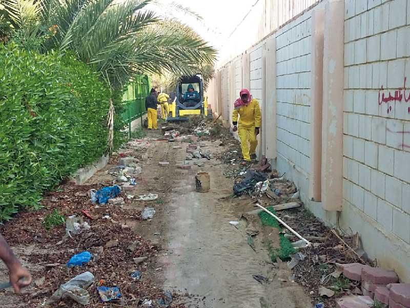 أعمال النظافة خلال حملة البلديةn