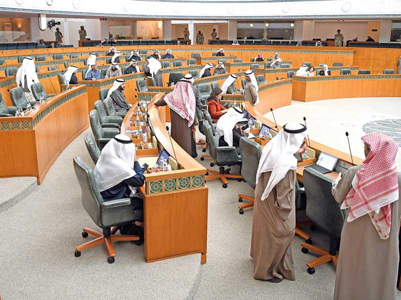 جانب من جلسة مجلس الامة أمس (تصوير عبدالله الخلف)