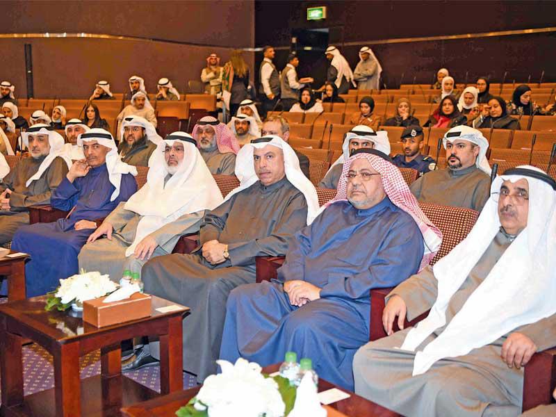 الشايع ونائب رئيس ديوان المحاسبة عادل الصرعاوي خلال الحفل