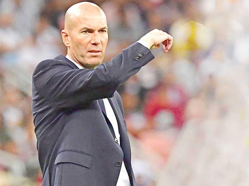 مدرب نادي ريال مدريد الاسباني زين الدين زيدان