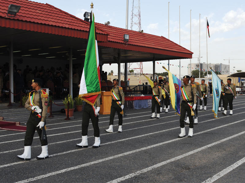 عرض الخريجين خلال الحفل أمس 