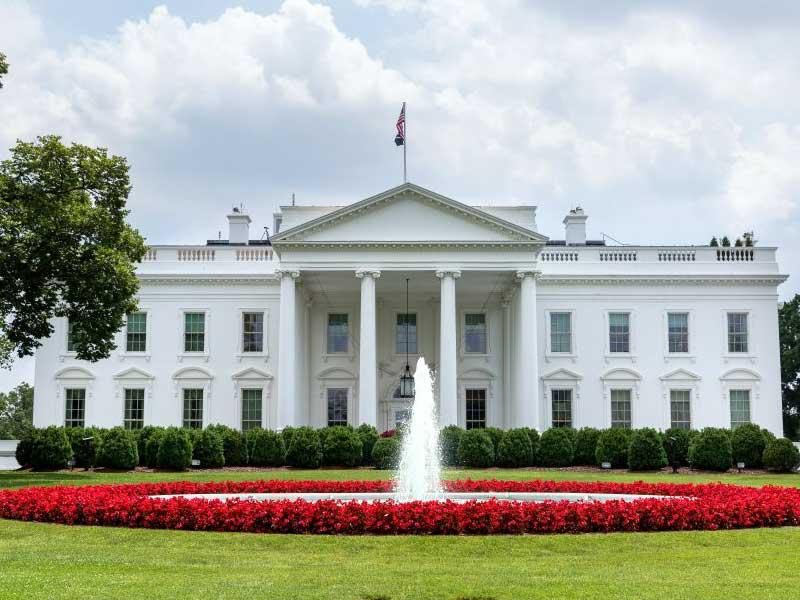 البيت الابيض في العاصمة الامريكية واشنطن