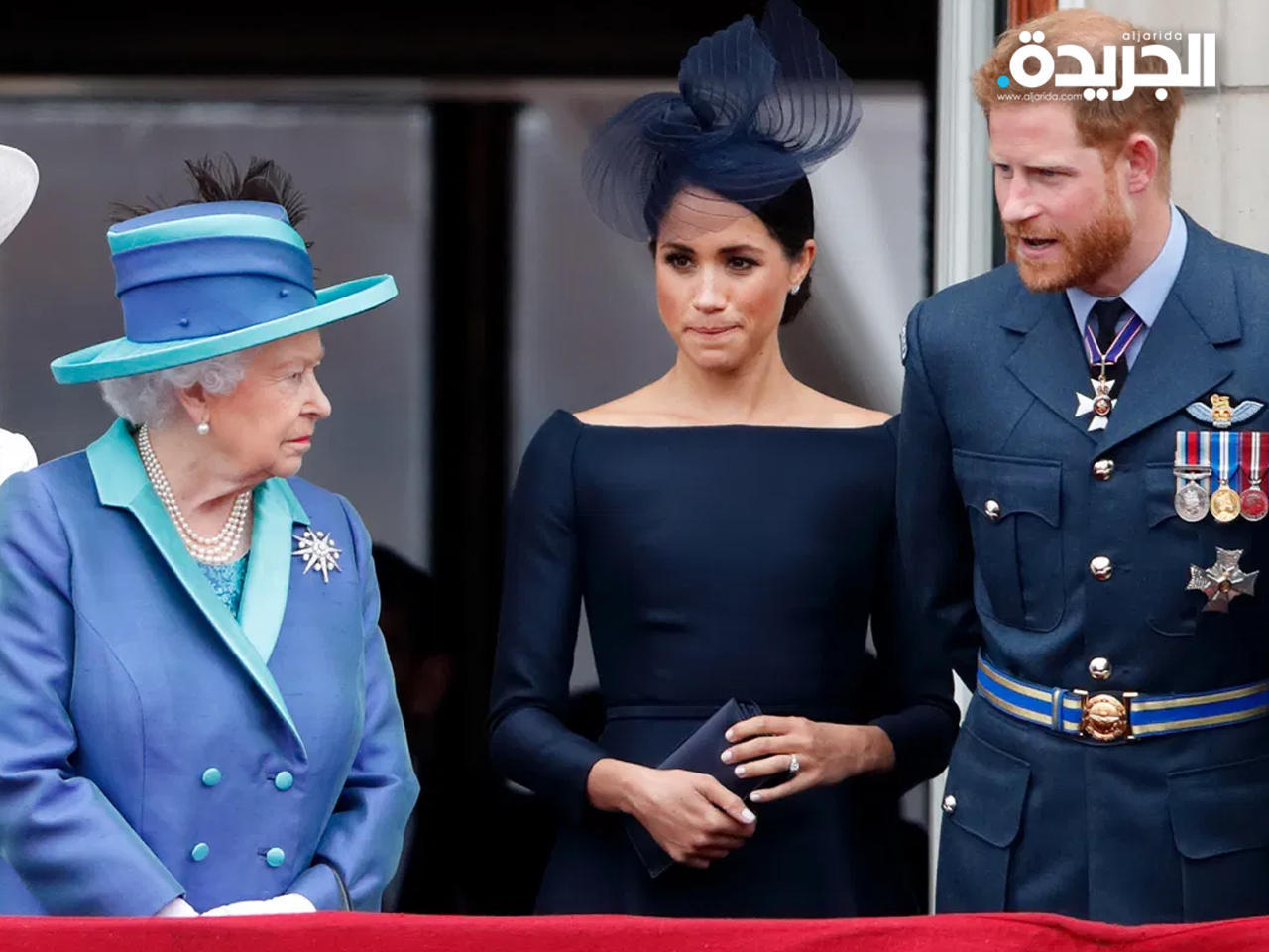 الملكة برفقة الزوجين (أرشيف)