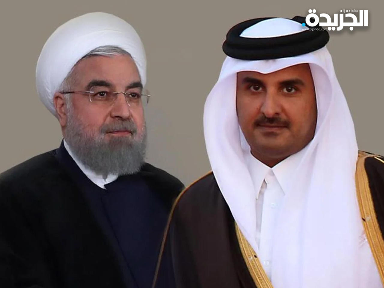 أمير فطر الشيخ تميم بن حمد والرئيس الإيراني حسن روحاني