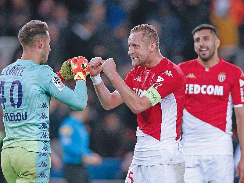 فرحة لاعبي موناكو بالتعادل