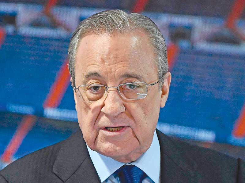 رئيس نادي ريال مدريد الإسباني لكرة القدم فلورنتينو بيريز