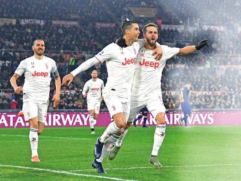 فرحة لاعبي يوفنتوس