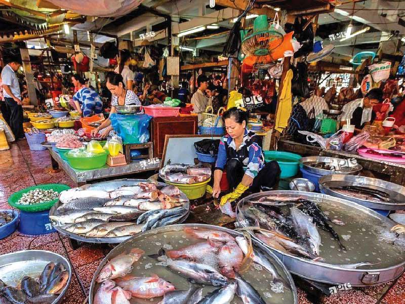 سوق لبيع المأكولات البحرية 