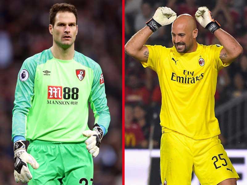 حارس المرمى الإسباني بيبي رينا -الحارس البوسني أسمير بيغوفيتش