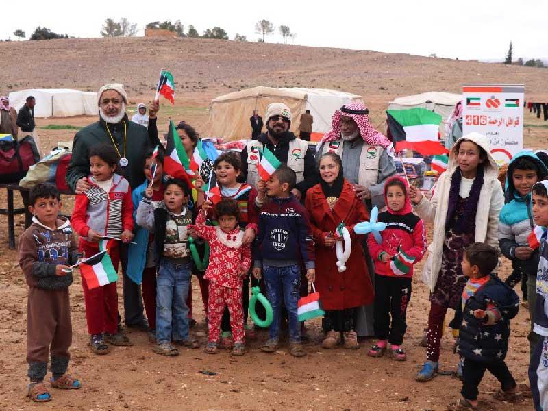 جمعية الرحمة العالمية تسير قافلة من المساعدات الإنسانية إلى اللاجئين السوريين في الأردن