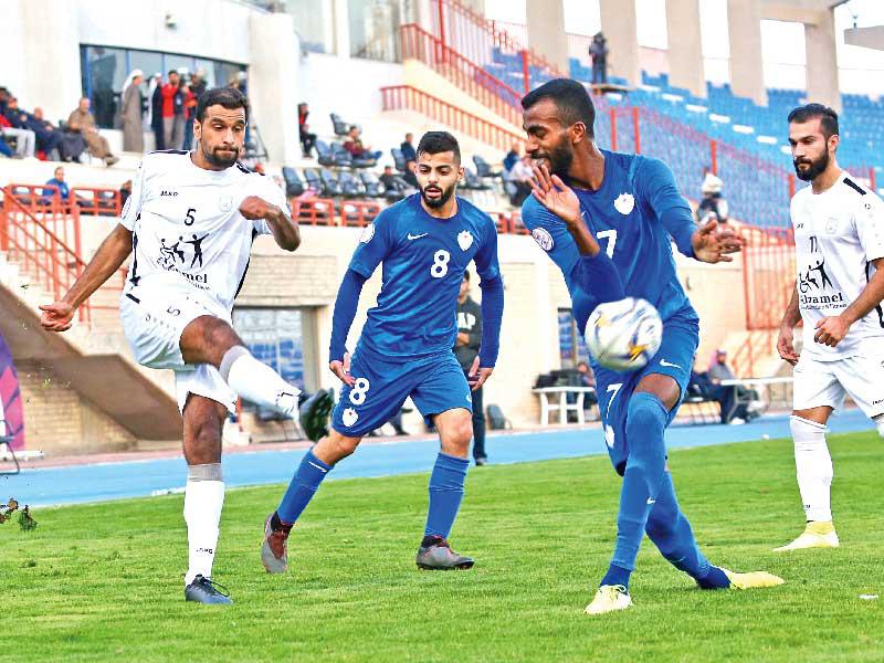 جانب من مواجهة الشباب واليرموك (تصوير جورج ريجي) 