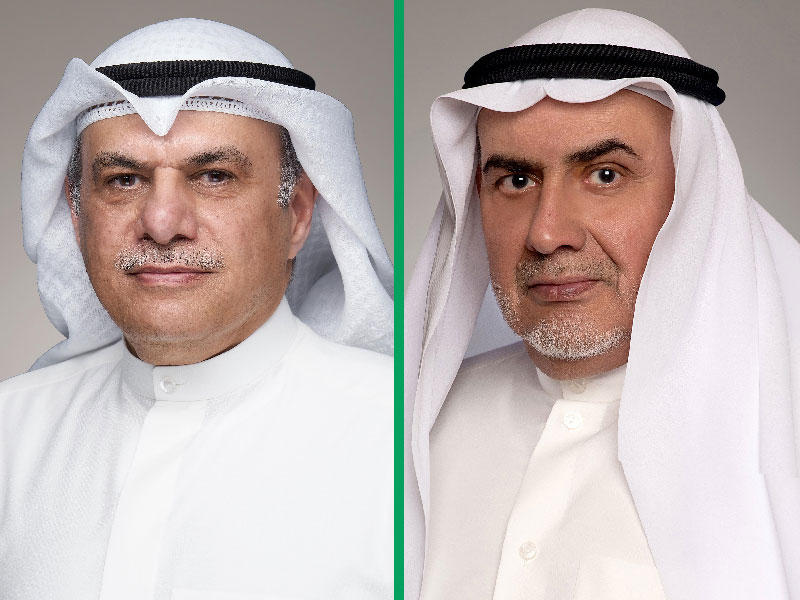 رئيس مجلس إدارة بنك بوبيان محمود الفليج-نائب رئيس مجلس الإدارة والرئيس التنفيذي لبنك بوبيان عادل الماجد